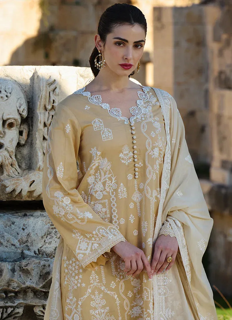 Image Lawnkari 25 Beige Cambric – view 3 – Poshaq