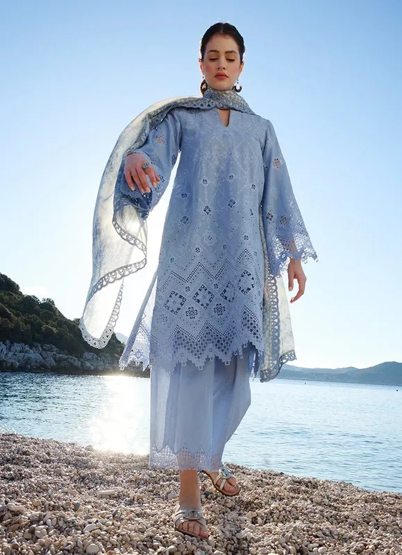 Image Lawnkari 25 Blue Cambric – view 1 – Poshaq
