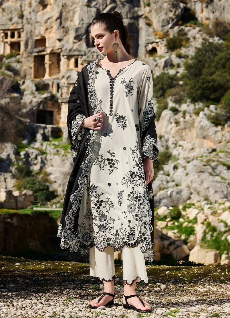 Image Lawnkari 25 White Cambric – view 1 – Poshaq