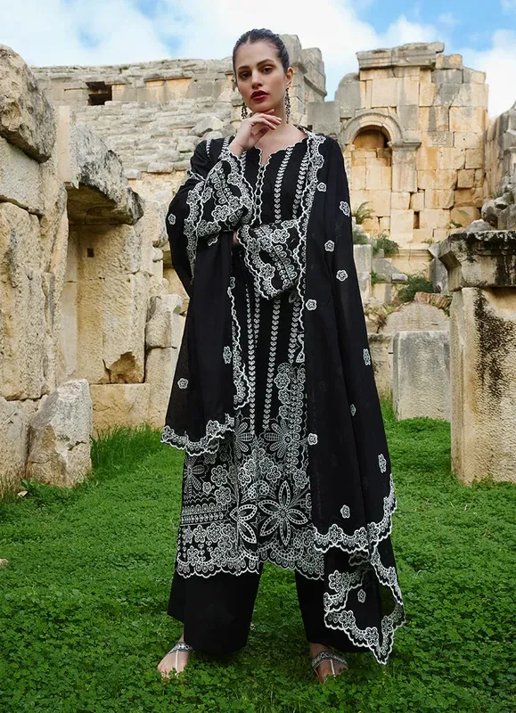Image Lawnkari 25 Black Cambric – view 1 – Poshaq