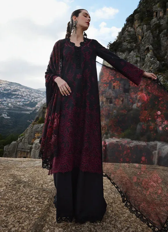 Image Lawnkari 25 Black Chiffon – view 1 – Poshaq