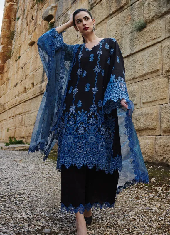 Image Lawnkari 25 Black Chiffon – view 1 – Poshaq