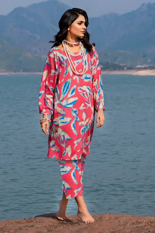 Ittehad Embroidered Lawn Pink Lawn – view 1 – Poshaq