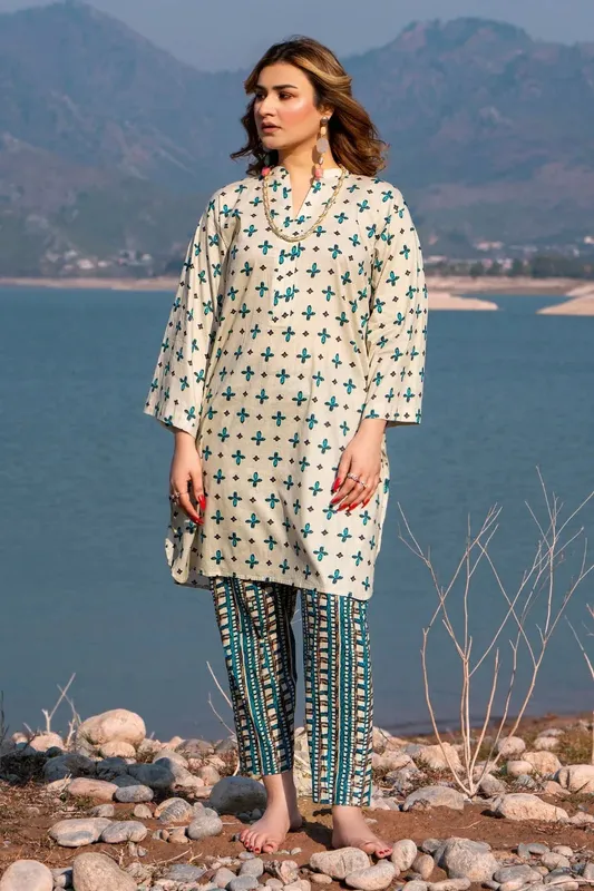 Ittehad Embroidered Lawn White Lawn – view 1 – Poshaq