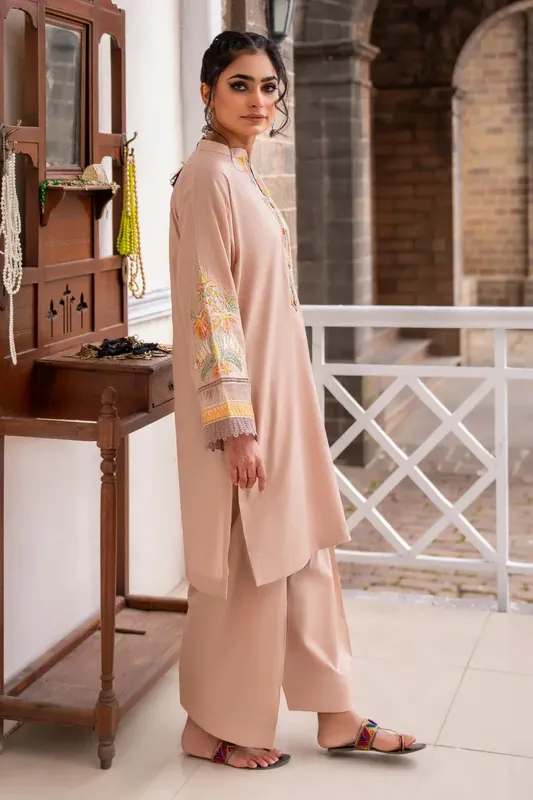 Ittehad Embroidered Lawn Pink Organza – view 1 – Poshaq