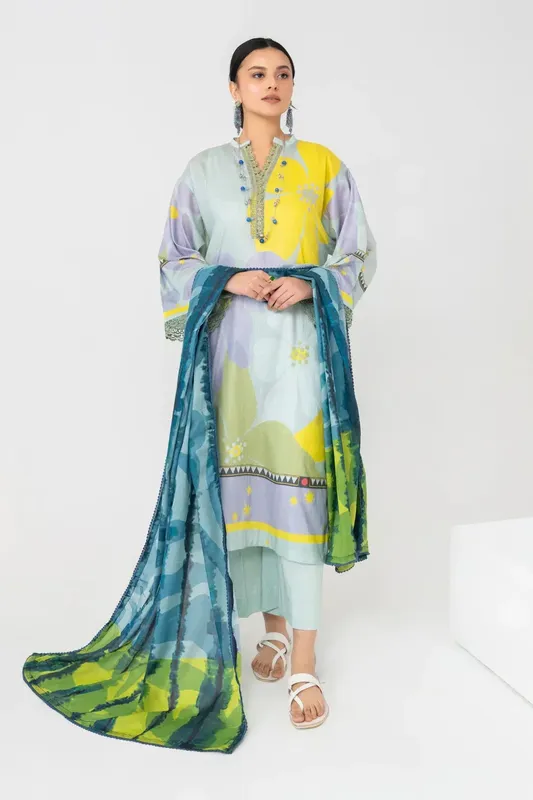 Ittehad Printed Lawn 24 Lawn – view 1 – Poshaq