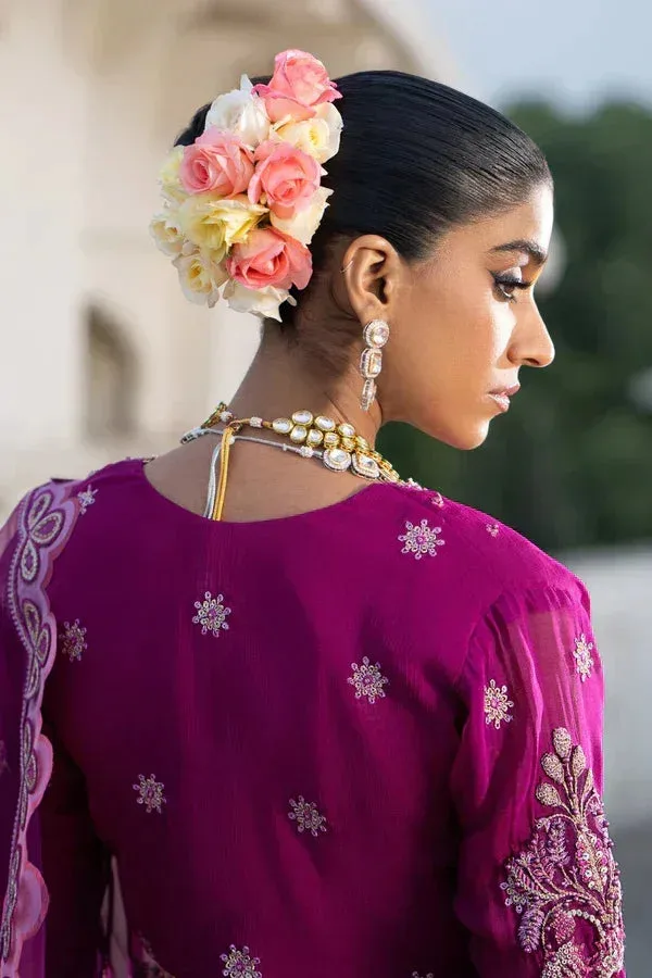 Ittehad Dilruba Wedding Formals Purple Raw Silk – view 5 – Poshaq