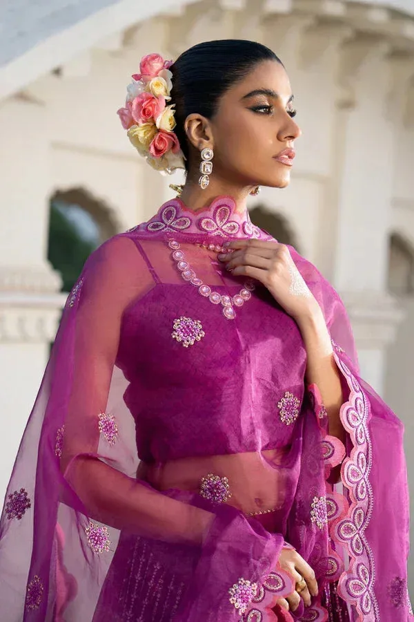 Ittehad Dilruba Wedding Formals Purple Raw Silk – view 8 – Poshaq