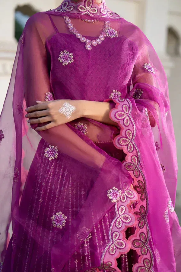 Ittehad Dilruba Wedding Formals Purple Raw Silk – view 9 – Poshaq