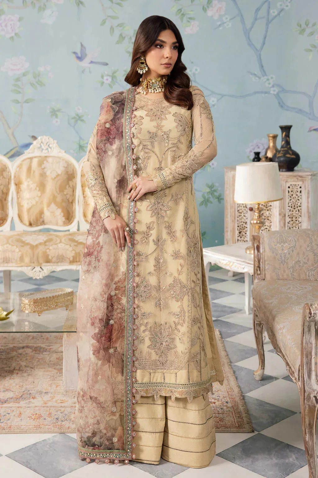 Iznik Chinnon Chiffon Organza – view 1 – Poshaq