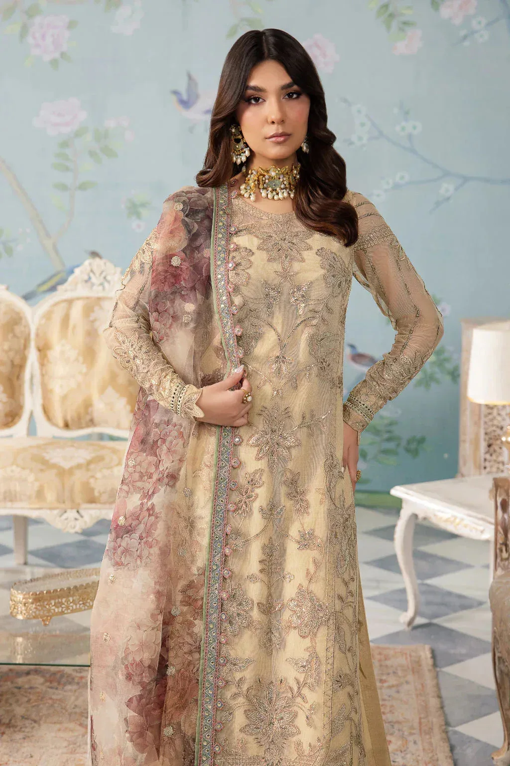 Iznik Chinnon Chiffon Organza – view 3 – Poshaq