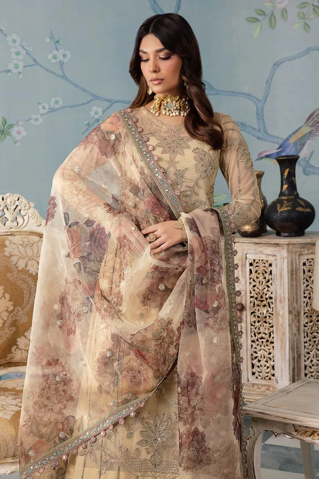 Iznik Chinnon Chiffon Organza – view 5 – Poshaq