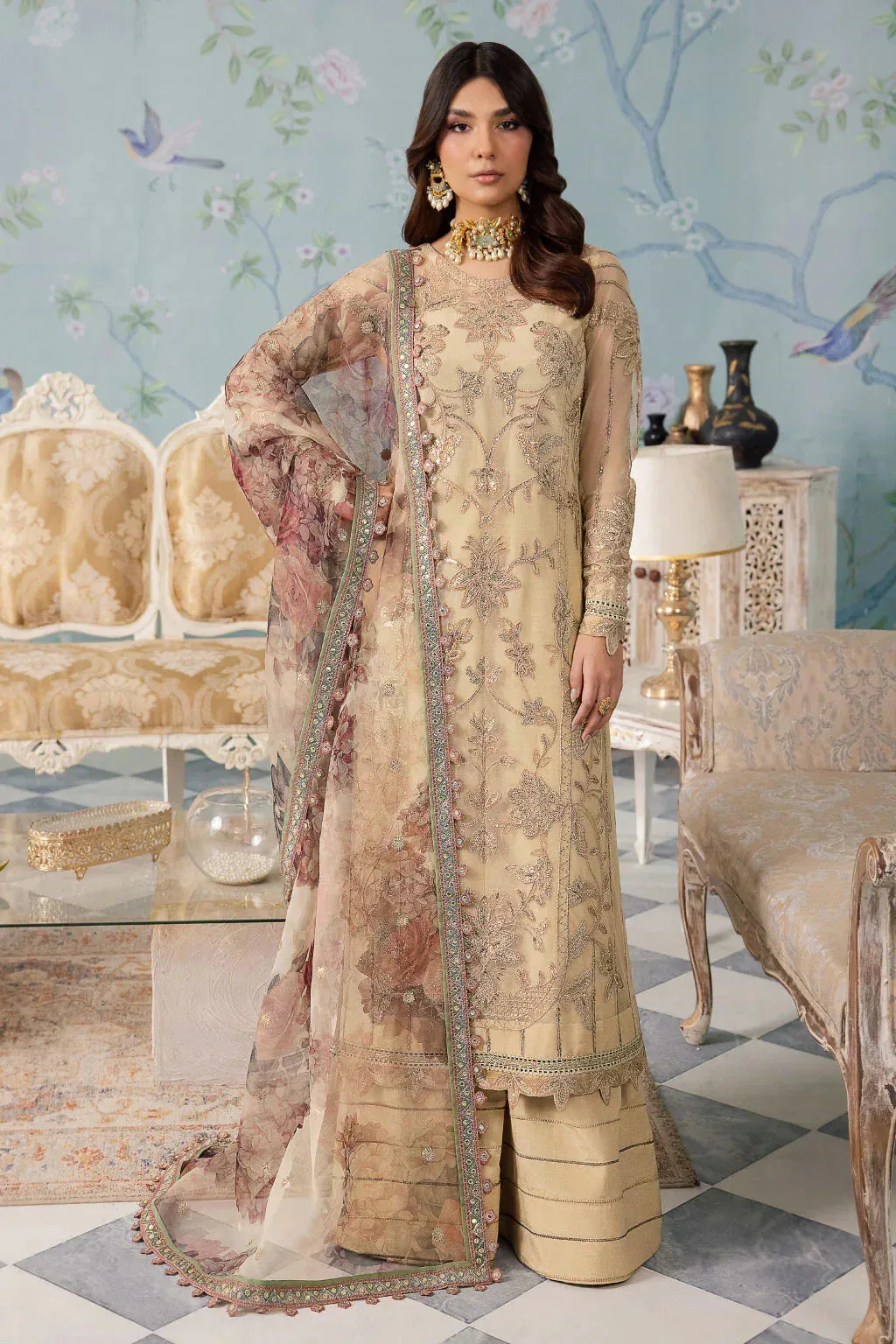 Iznik Chinnon Chiffon Organza – view 6 – Poshaq