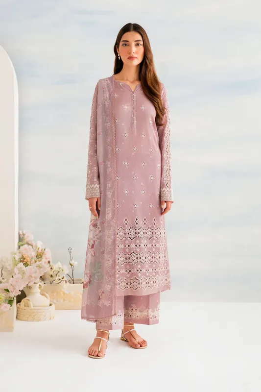 Iznik Guzel lawn 24 Lilac Organza – view 1 – Poshaq