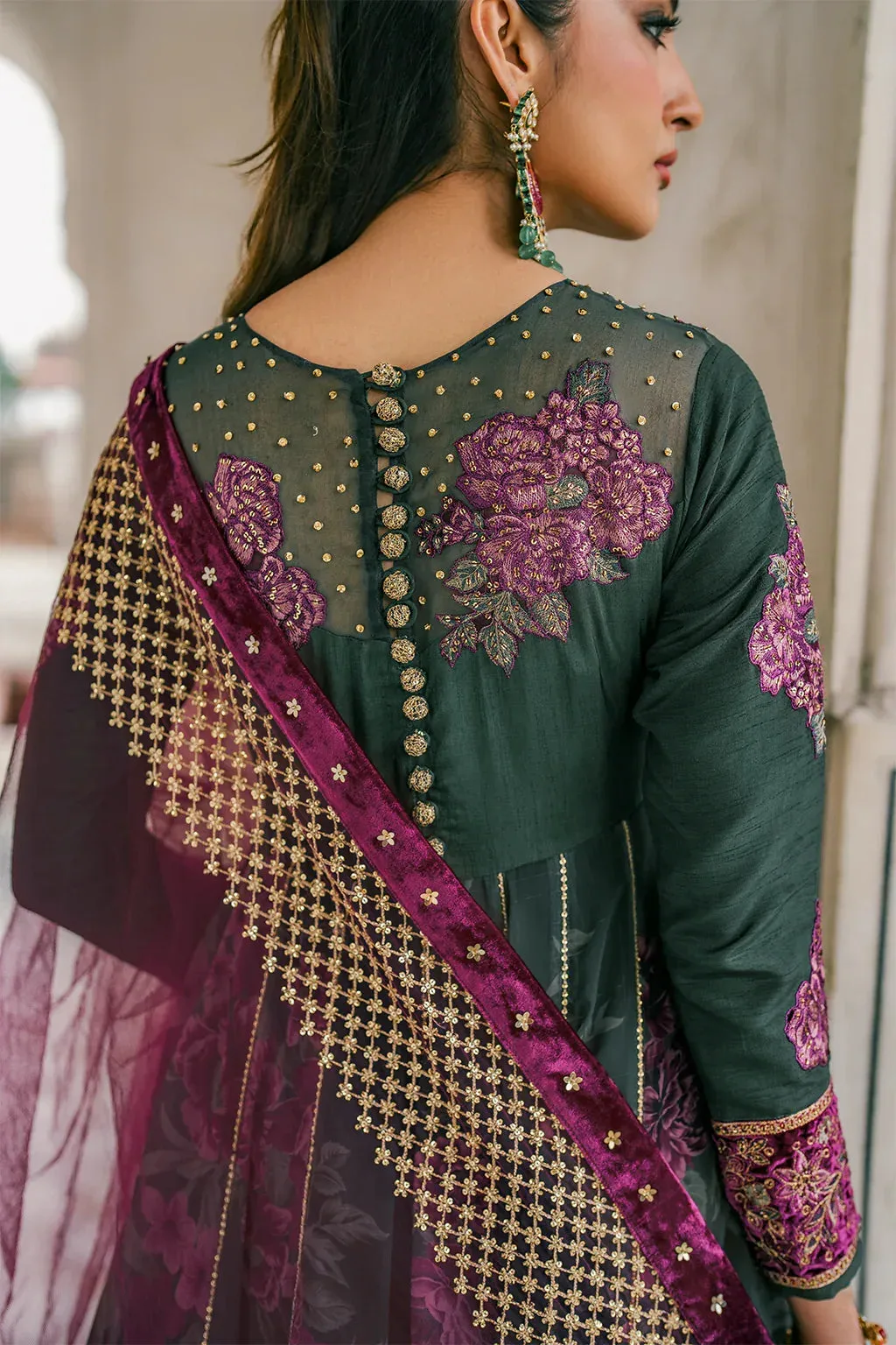 Iznik Formal Wear Raw Silk – view 4 – Poshaq
