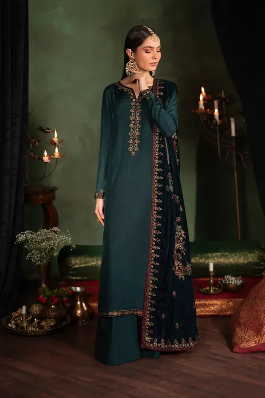 Iznik Exclusive Velvet Raw Silk – view 1 – Poshaq