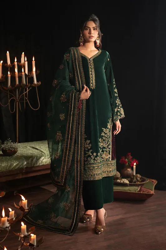 Iznik Exclusive Velvet Organza – view 1 – Poshaq