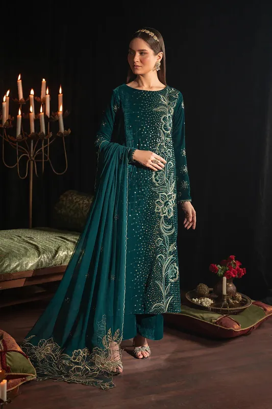 Iznik Exclusive Velvet Organza – view 1 – Poshaq