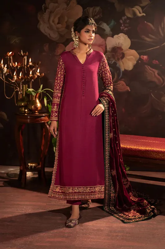 Iznik Exclusive Velvet Raw Silk – view 1 – Poshaq