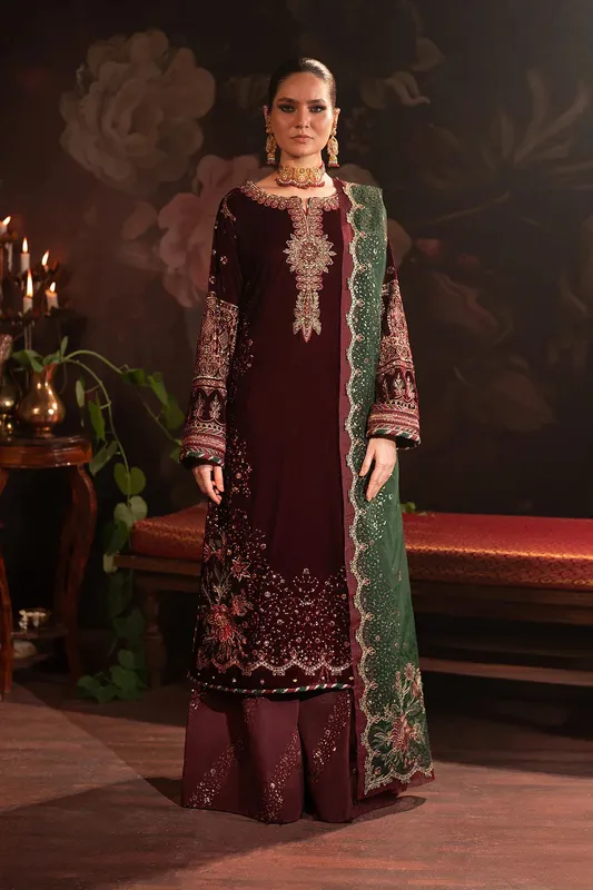 Iznik Exclusive Velvet Organza – view 1 – Poshaq