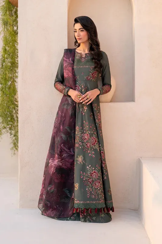 Iznik Festive Lawn 25 Organza – view 1 – Poshaq