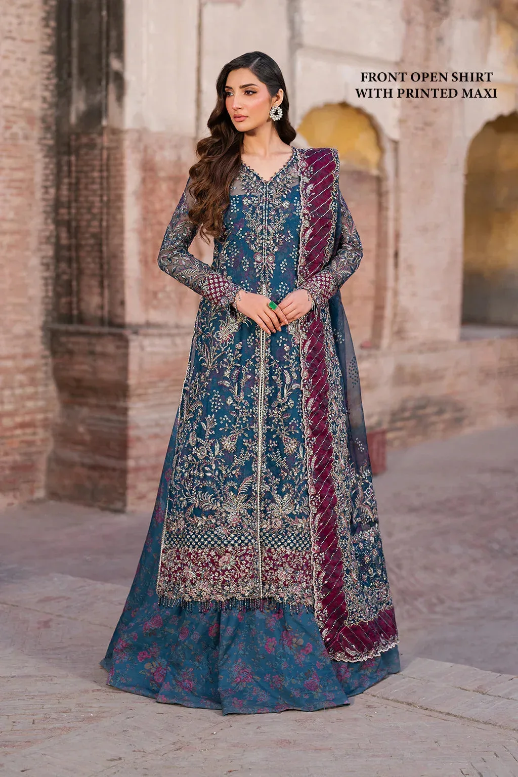 Iznik Luxury Chiffon Organza – view 1 – Poshaq