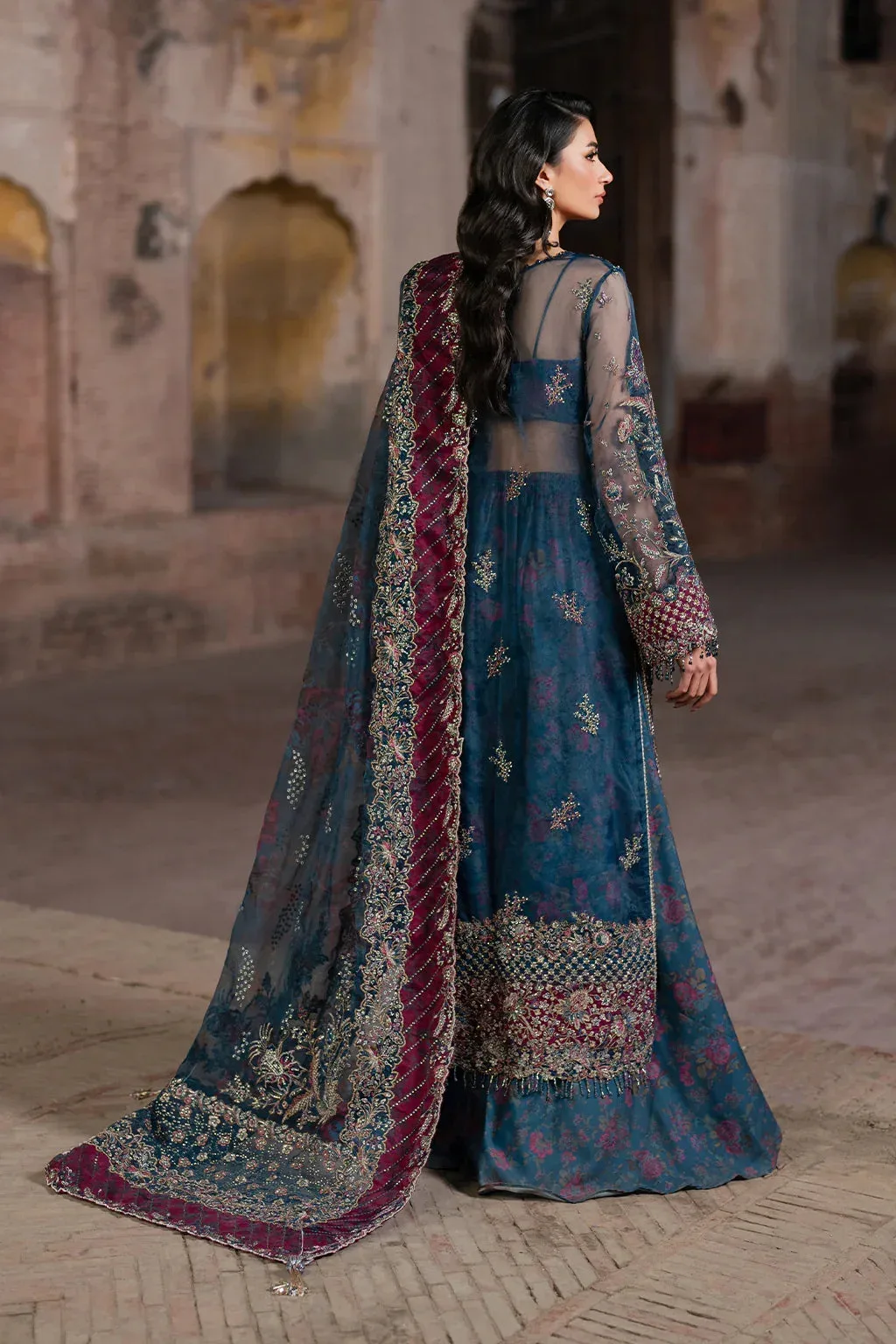 Iznik Luxury Chiffon Organza – view 6 – Poshaq