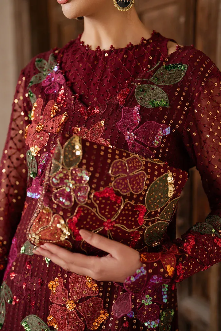 Iznik Luxury Chiffon Organza – view 5 – Poshaq