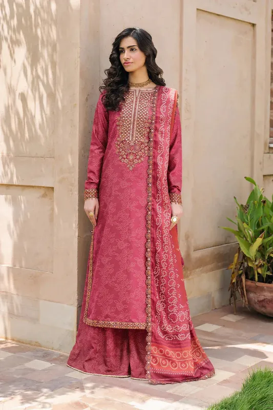 Iznik Bandhani Raw Silk – view 1 – Poshaq
