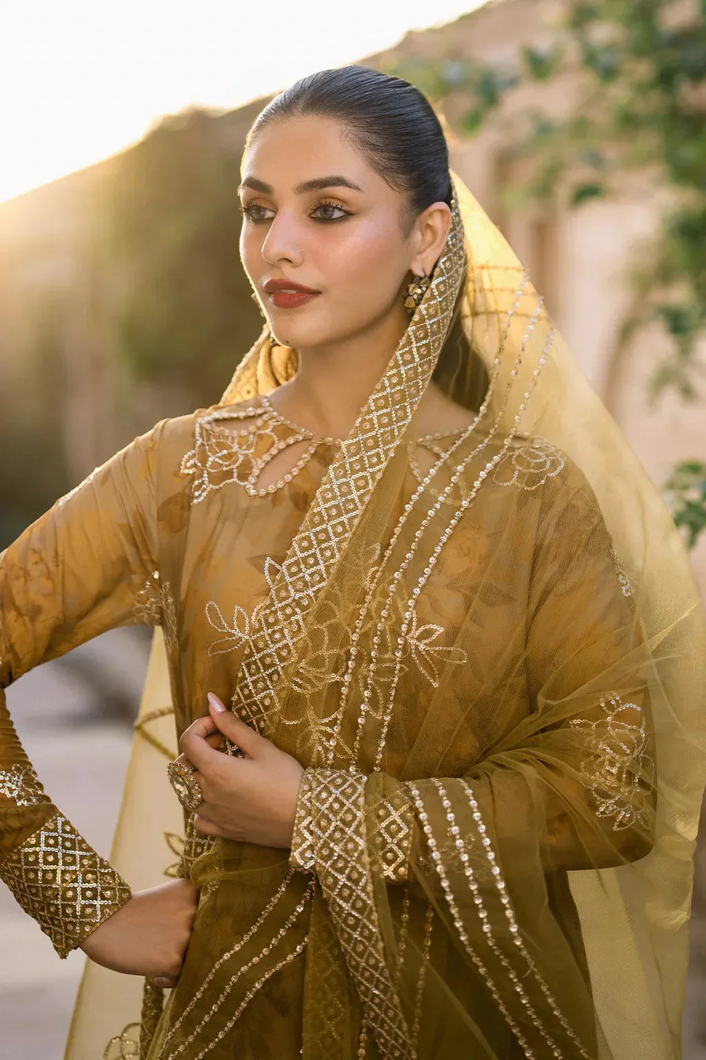 Iznik Bandhani Formals Georgette – view 6 – Poshaq