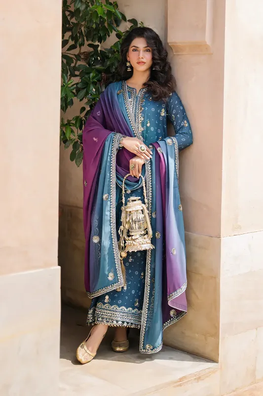 Iznik Bandhani Formals Georgette – view 1 – Poshaq