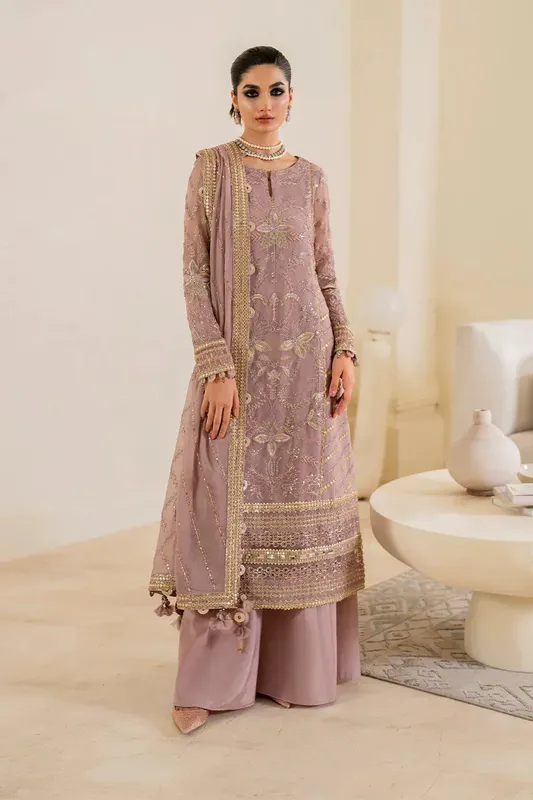 Iznik Lilac Raw Silk – view 1 – Poshaq