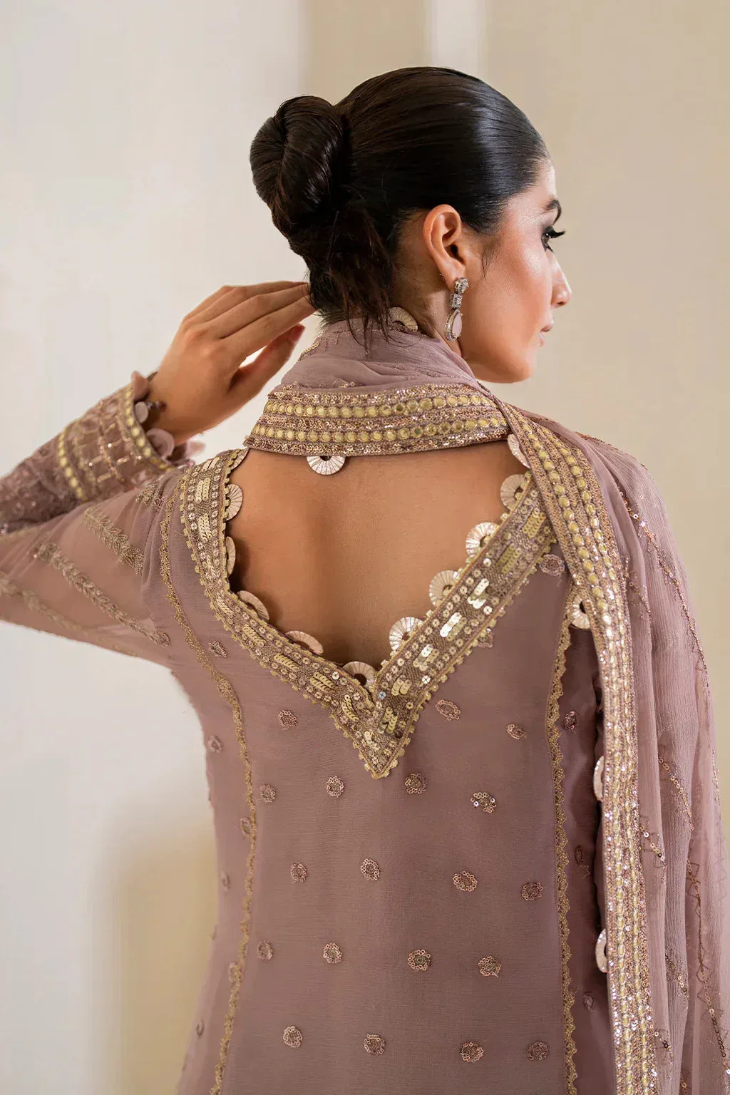Iznik Lilac Raw Silk – view 6 – Poshaq