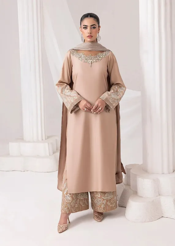 Jamnii Silk Ivy Beige Silk – view 1 – Poshaq