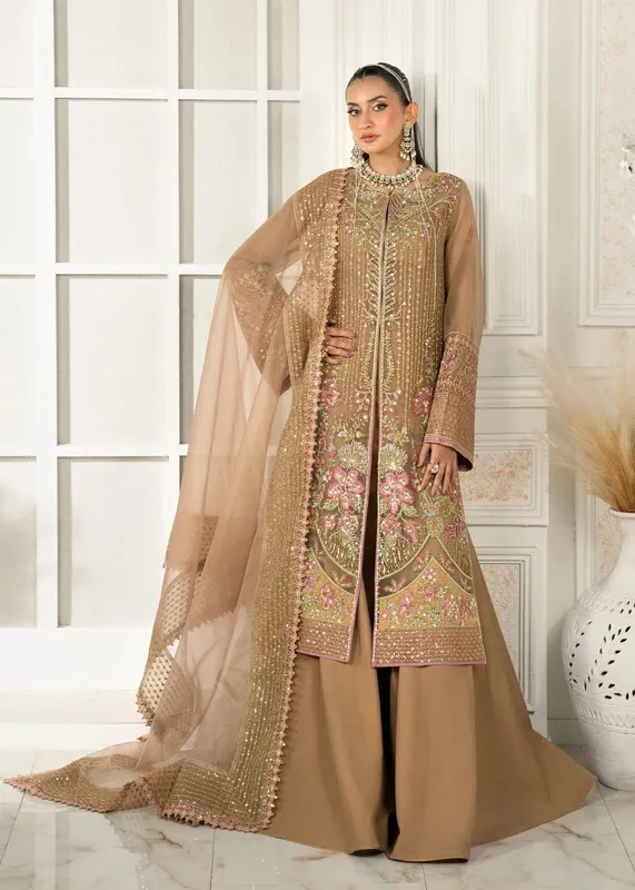 Jamnii The Aura Caramel Organza – view 1 – Poshaq