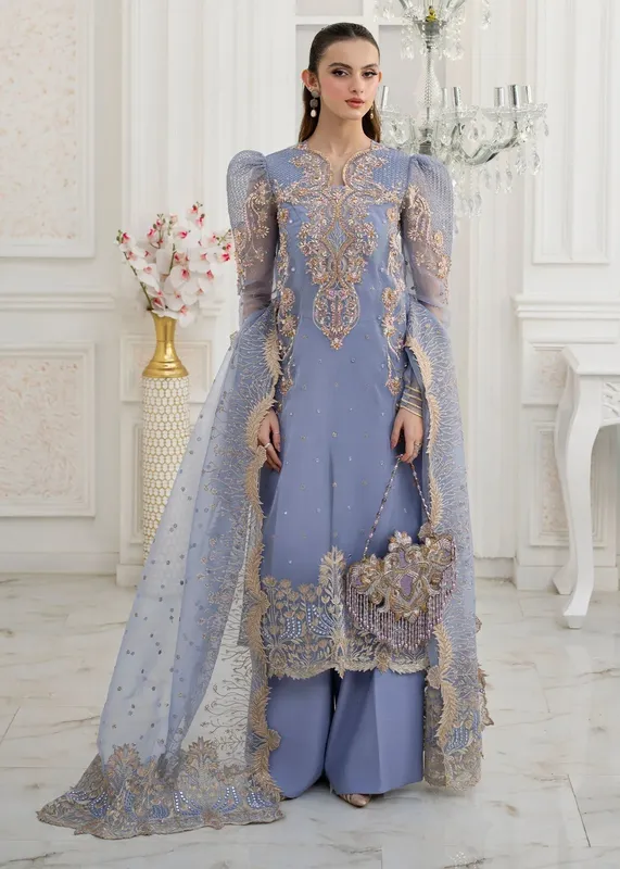 Jamnii The Aura Lavender Raw Silk – view 1 – Poshaq
