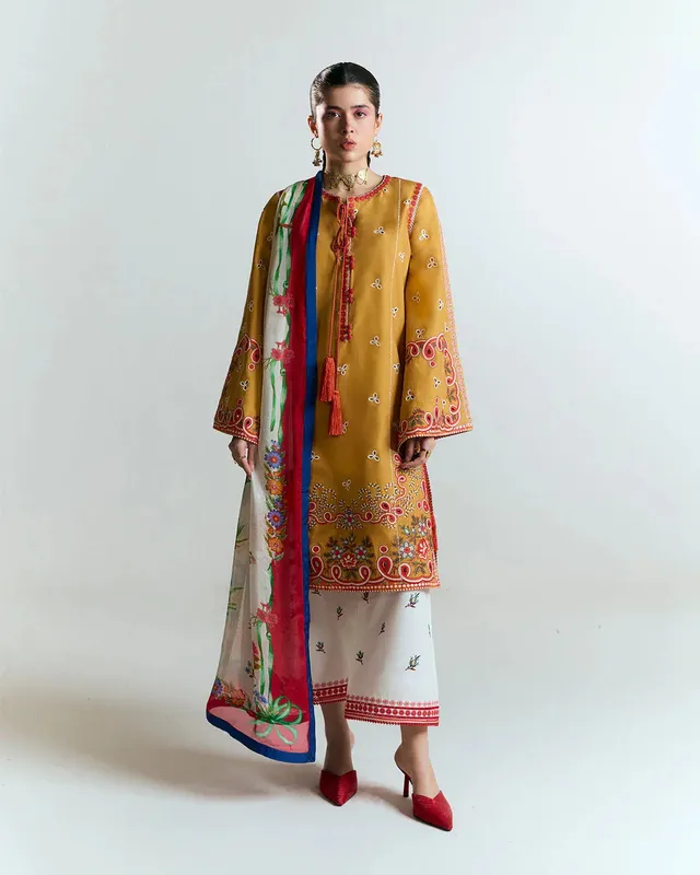 Jugnu SS 25 Mustard Yellow Cotton – view 1 – Poshaq