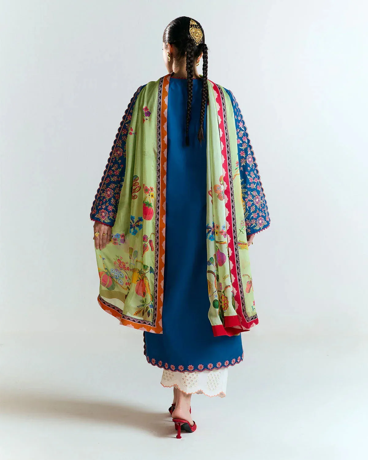 Jugnu SS 25 Cobalt Blue Cotton – view 2 – Poshaq