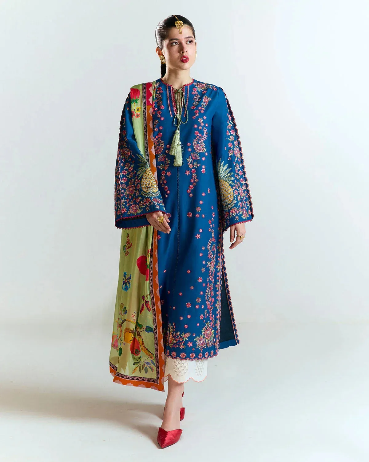 Jugnu SS 25 Cobalt Blue Cotton – view 4 – Poshaq