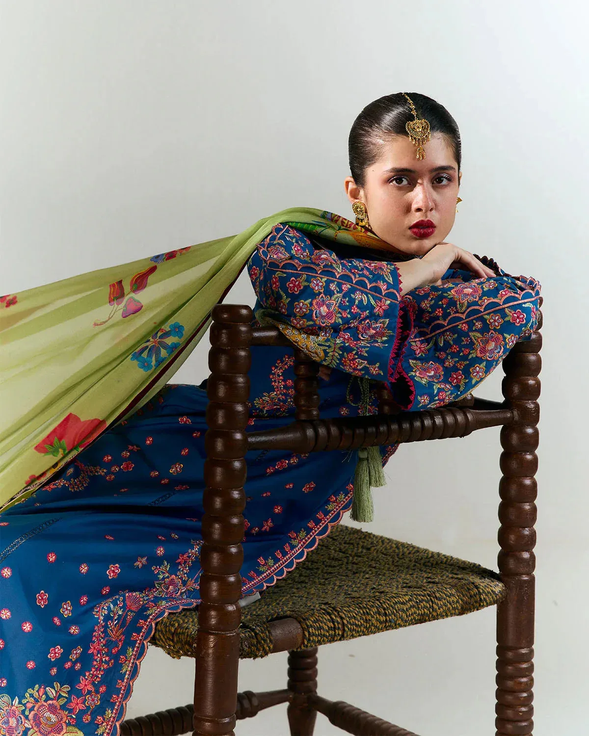 Jugnu SS 25 Cobalt Blue Cotton – view 6 – Poshaq