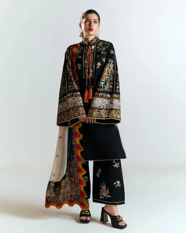 Jugnu SS 25 Black Cotton – view 1 – Poshaq