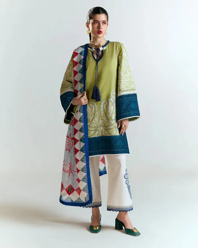 Jugnu SS 25 Mint Green Cotton – view 1 – Poshaq