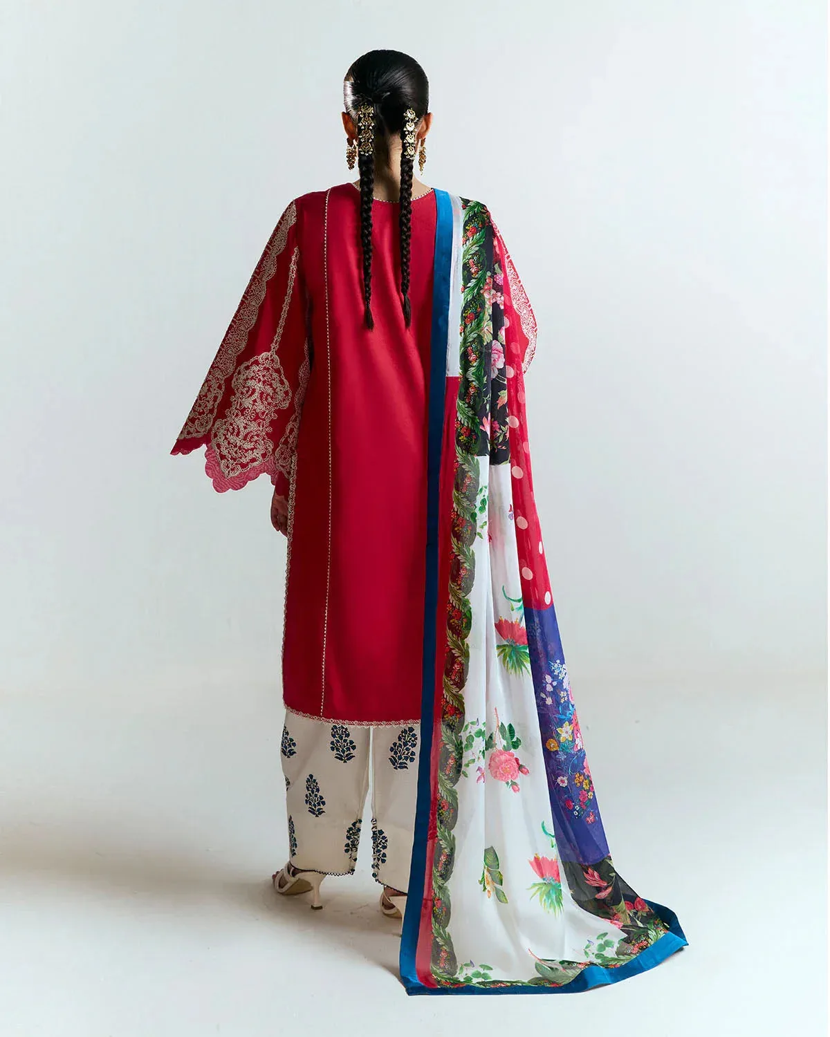 Jugnu SS 25 Red Cotton – view 2 – Poshaq