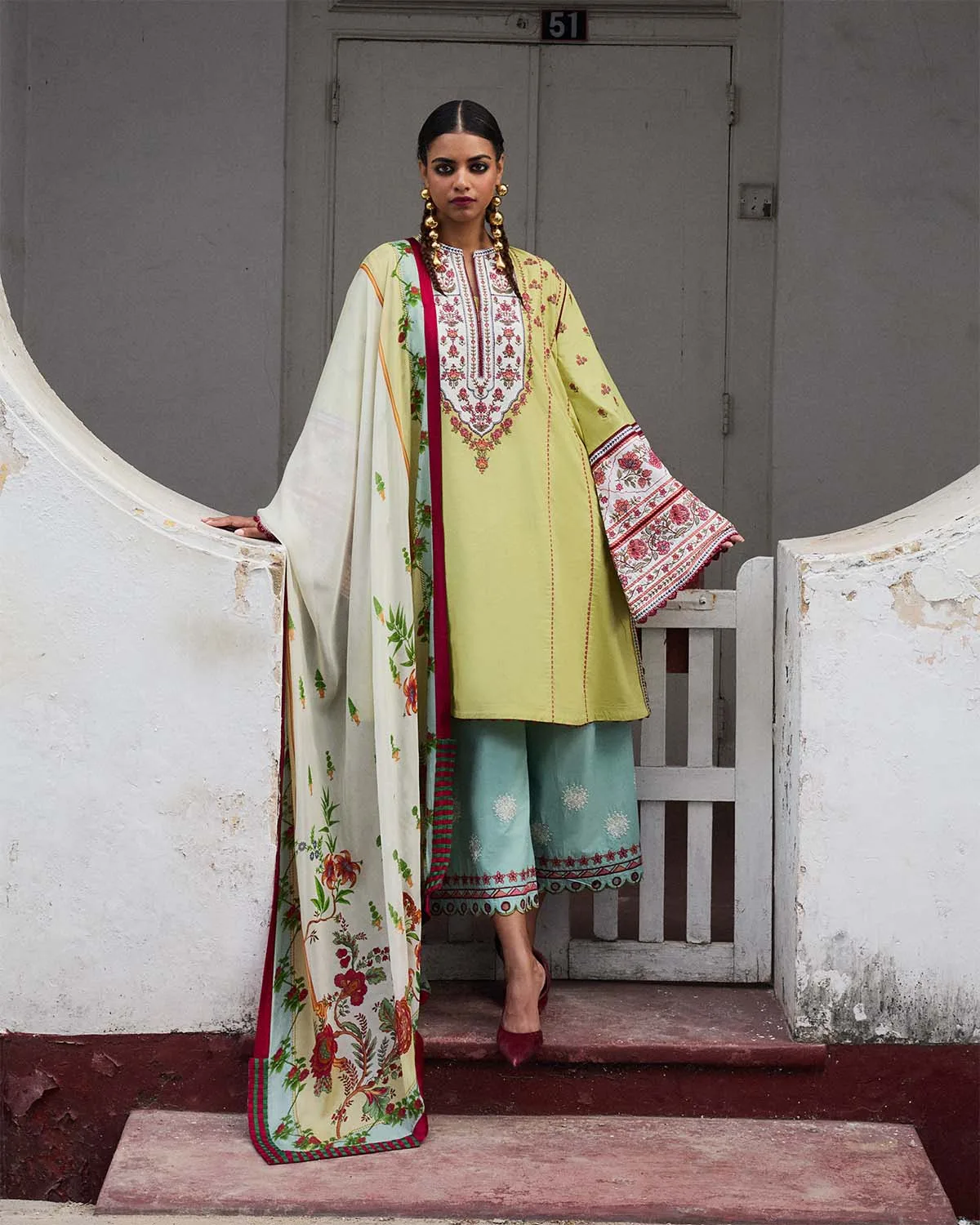 Jugnu SS 25 Neon Mint Cotton – view 1 – Poshaq
