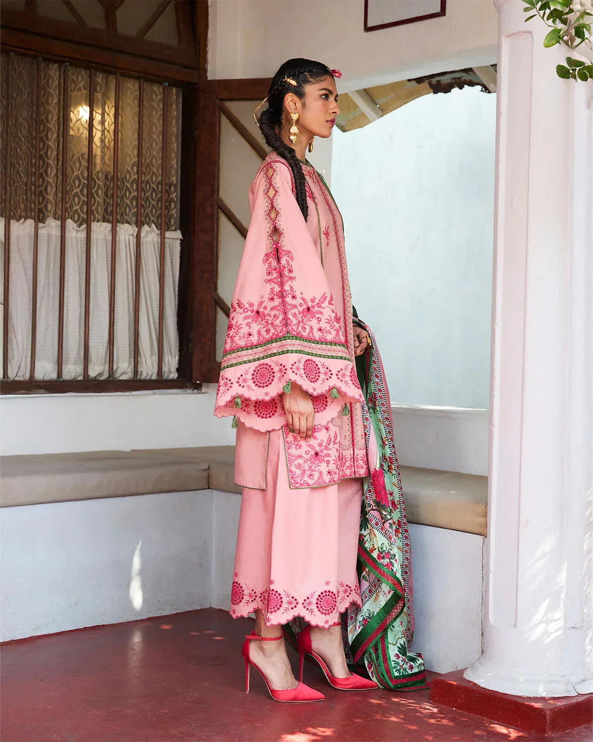 Jugnu SS 25 Pink Cotton – view 6 – Poshaq