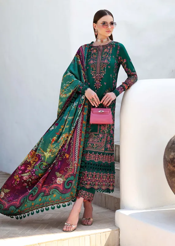 Kanwal Malik Elysia Luxury Lawn 25 Green Cambric – view 1 – Poshaq