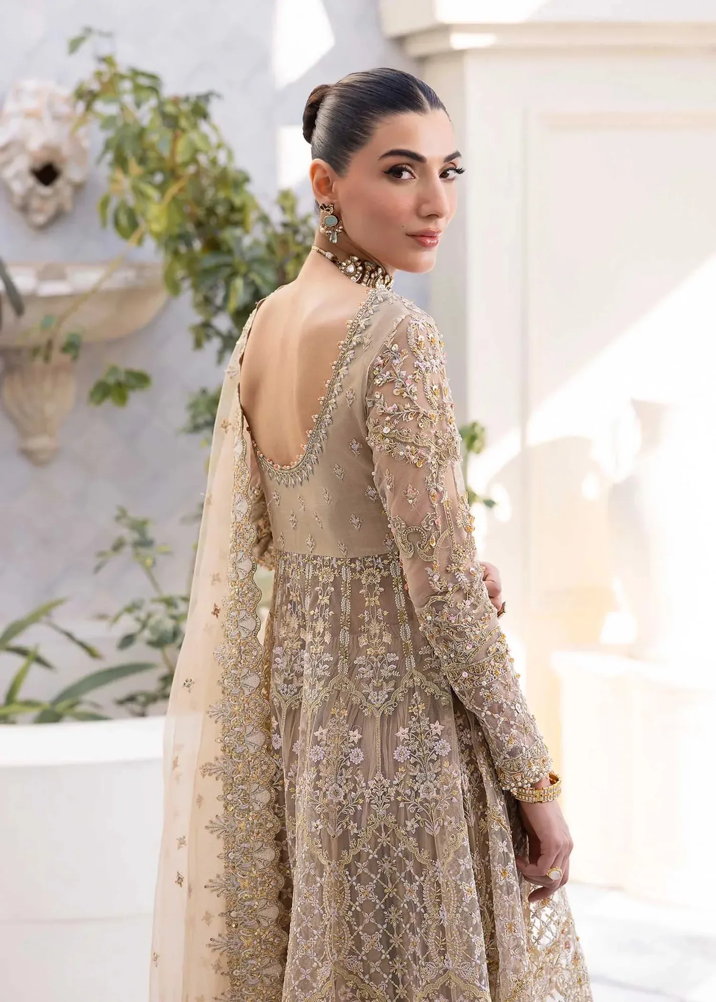 Kanwal Malik Nia Raw Silk – view 2 – Poshaq