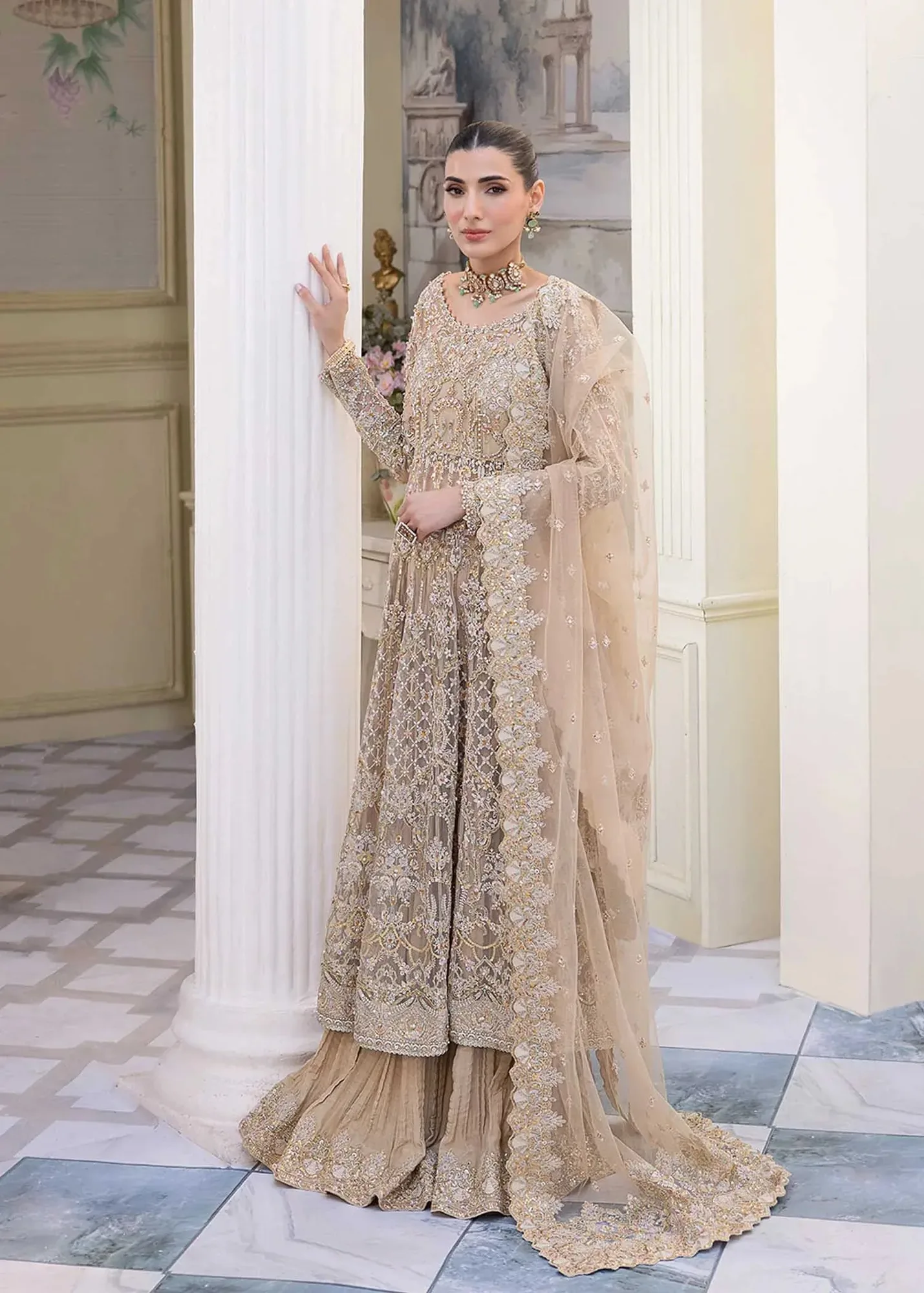 Kanwal Malik Nia Raw Silk – view 3 – Poshaq