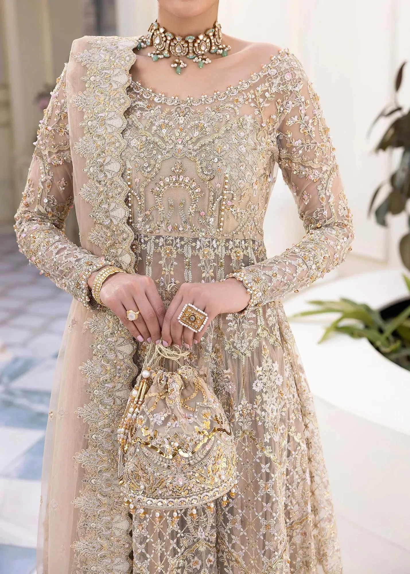 Kanwal Malik Nia Raw Silk – view 4 – Poshaq