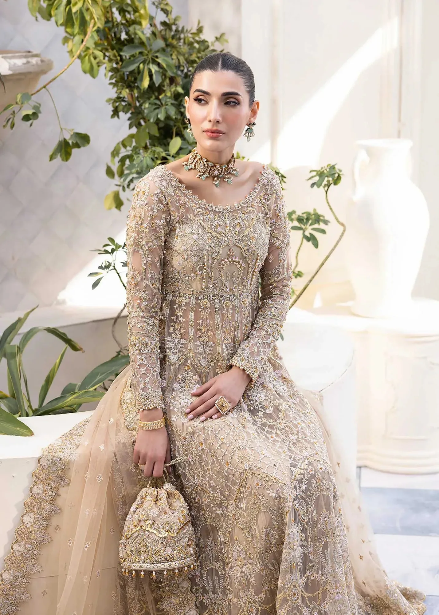 Kanwal Malik Nia Raw Silk – view 7 – Poshaq